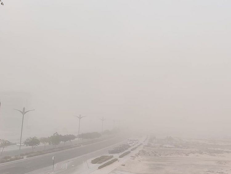 A sandstorm hit Dubai at 5pm on Friday