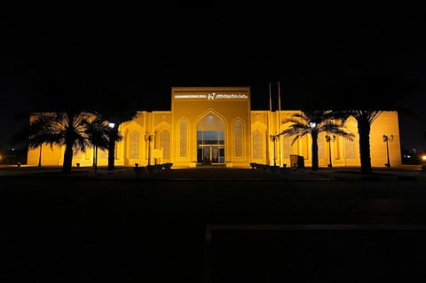 The Sharjah Archaeological Museum is bathed in a golden hue all this month to raise awareness on childhood cancer. 