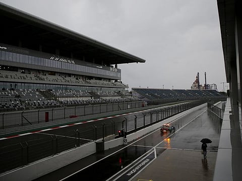 Final practice session at the Sochi Autodrom for the Russian Grand Prix has been cancelled due to heavy rain.