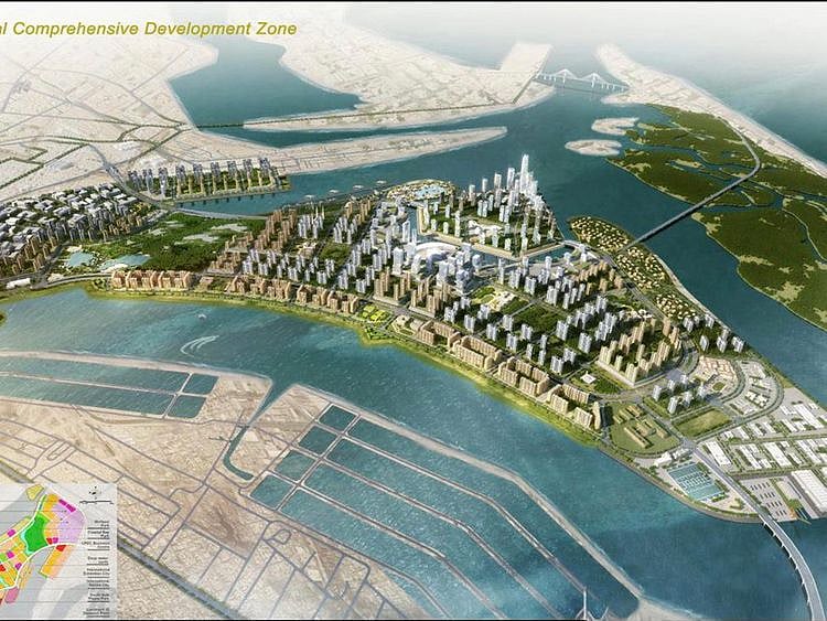 An artist's impression of Karachi Coastal Co­m­prehensive Develop­ment Zone (KCCDZ) project.