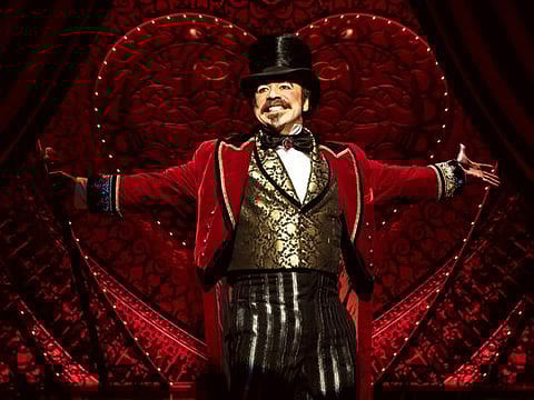 This image released by Boneau/Bryan-Brown shows the cast in "Moulin Rouge! The Musical." 