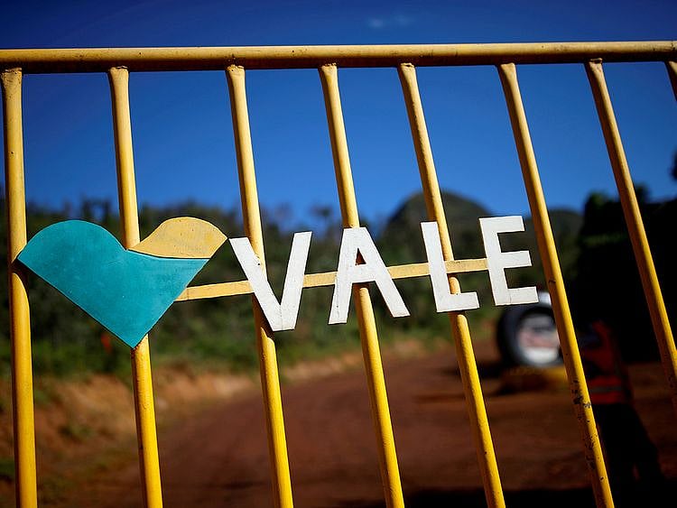 File photo: The logo of the Brazilian mining company Vale SA.  