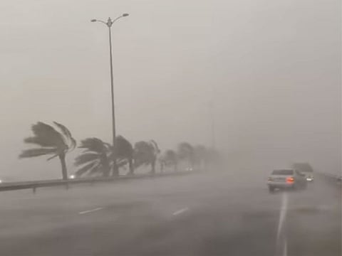 Heavy rain in Al Ain on September 28