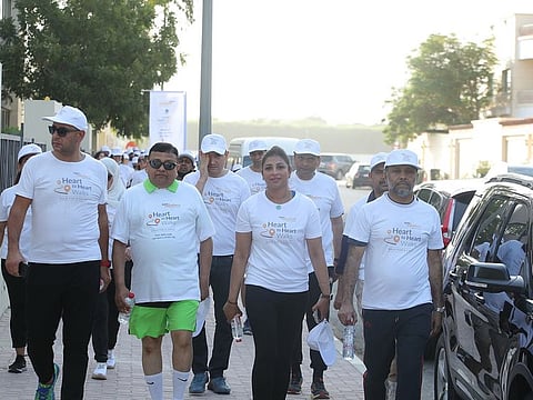 Aster Volunteers during 'Heart2Heart Walk' in Dubai in support of paediatric cardiac surgery for underprivileged children 