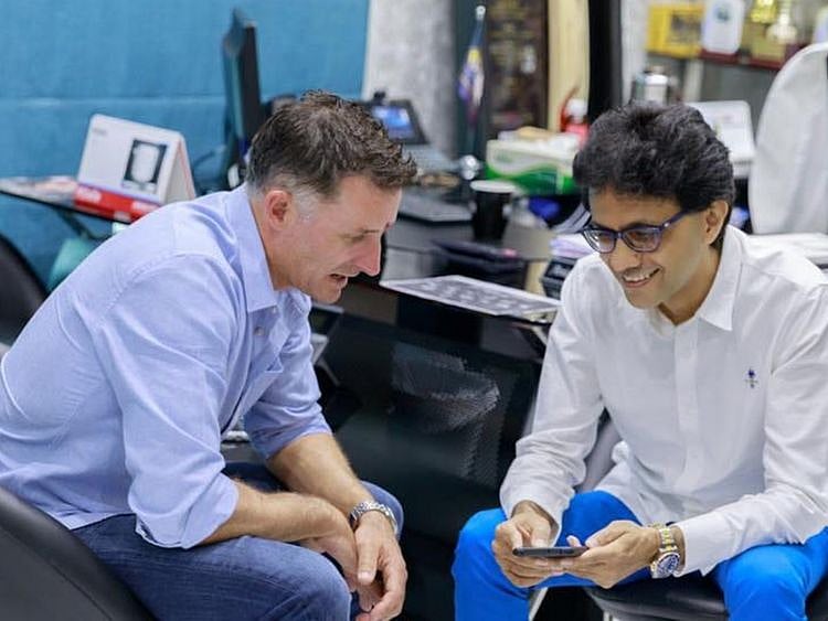 IPL - Anis with Mike Hussey
