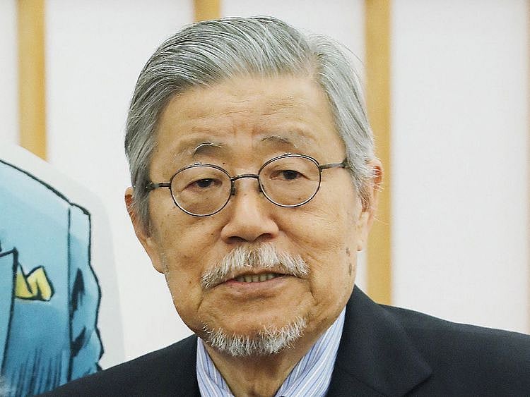 This picture taken on March 22, 2017 shows Takao Saito, Japanese manga artist whose work includes "Golgo 13," one of longest-running comic series, has died of pancreatic cancer at the age of 84, a publisher said on September 29, 2021.