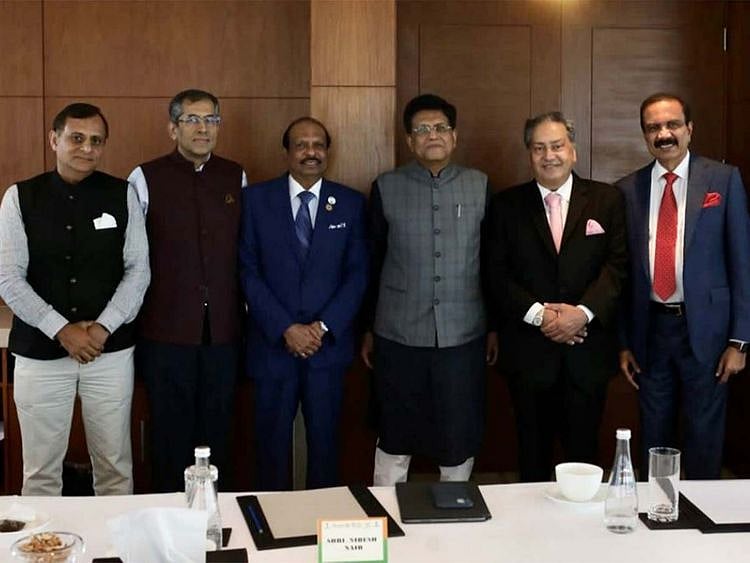 Businessmen with Piyush Goel