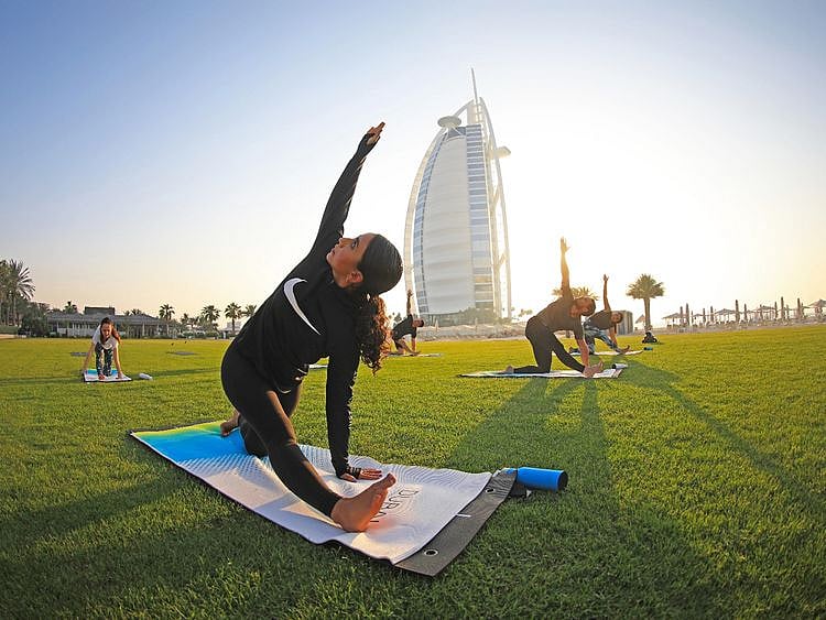 Dubai Fitness Challenge Burj Al Arab Yoga