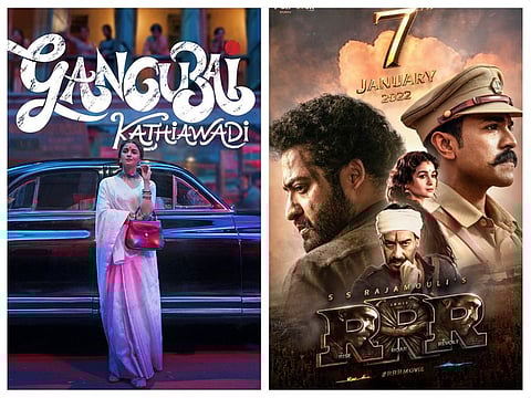 Alia Bhatt in 'Gangubai Kathiawadi' and Bhatt again with Jr NTR, Ram Charan and Ajay Devgn in 'RRR'