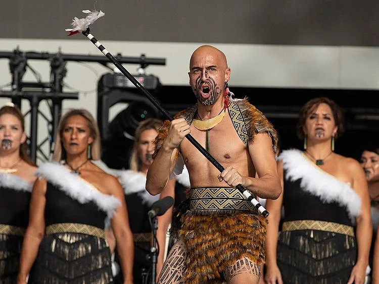 Haka performers at New Zealand Pavilion at Expo 2020 Dubai