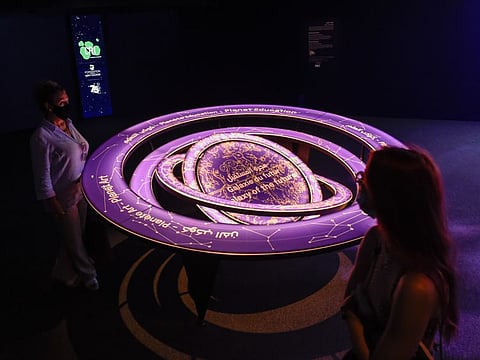 Visitors take a tour of France pavilion at Expo 2020 Dubai