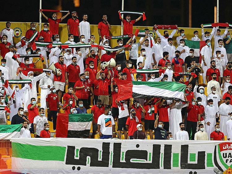 The UAE fans were out in force for the World Cup qualifier against Iran
