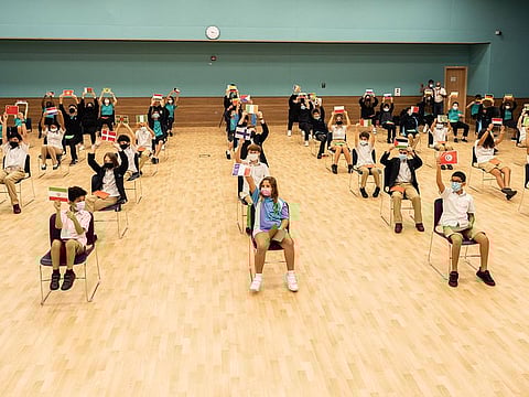 Students from 72 nationalities at The Aquila School in Dubai for the record event