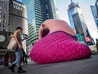 Fountain for Survivors: New York artist nails it with mosaic grotto in Times Square