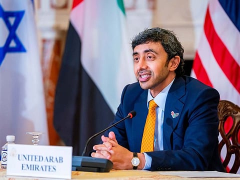 Sheikh Abdullah bin Zayed Al Nahyan, Minister of Foreign Affairs and International Cooperation, during his visit to the US capital Washington DC