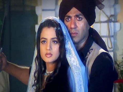 Ameesha Patel and Sunny Deol in Gadar: Ek Prem Katha.