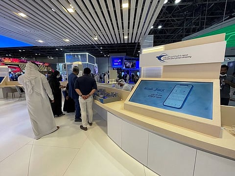 Emirates Post's stand at GITEX 2021.