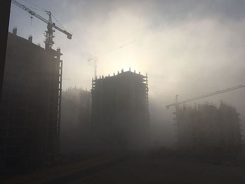Morning fog in Sports city area