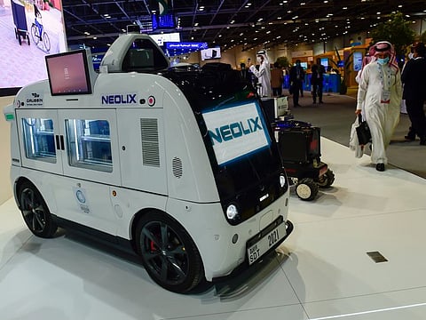 The self-driving delivery vehicle that will be rolled out in Downtown Dubai soon. 
