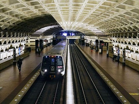In this file photo, a train arrives at Metro Center station in Washington. Washington’s regional Metro system abruptly pulled more than half its fleet of trains from service on Monday morning over a lingering problem with the wheels and axles that caused a dramatic derailing last week. 