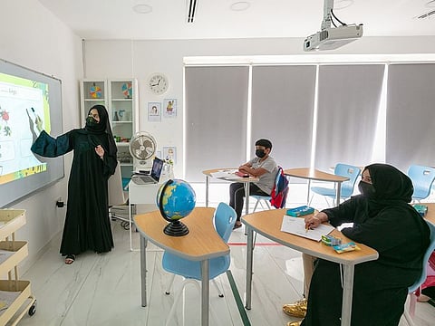A class in session at The Big Heart Foundation Educational Centre in Sharjah 