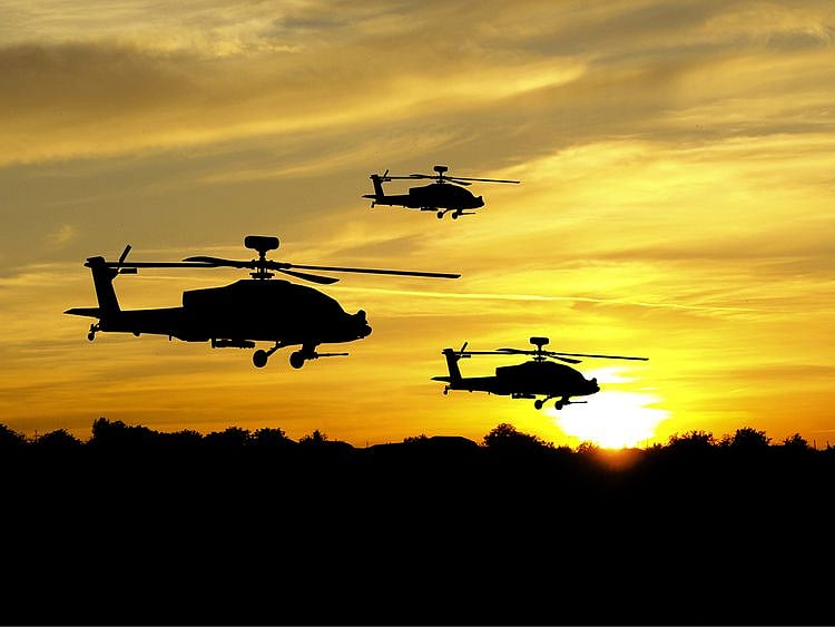 helicopter gunships