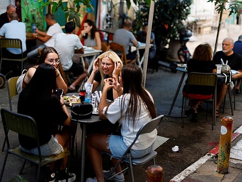 The buzzing Carmel Market after COVID-19 restrictions were eased in Tel Aviv on October 14, 2021.
