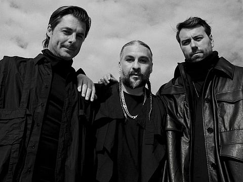 This photo provided by Swedish House Mafia shows Axwell, from left, Steve Angello, and Sebastian Ingrosso of Swedish House Mafia.