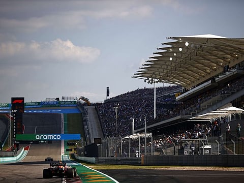 Sergio Perez of Mexico driving the (11) Red Bull Racing RB16B Honda during practice ahead of the F1 Grand Prix of USA at Circuit of The Americas in Austin, Texas.