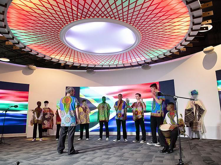At the South Africa pavilion Expo 2020