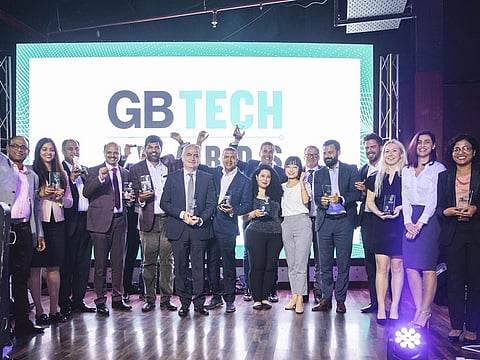 Winners at the first edition of Gulf Business Tech Awards