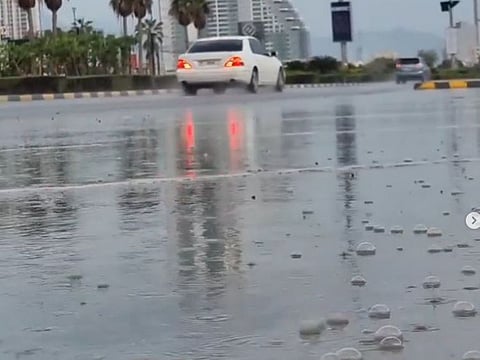 Rain in Fujairah