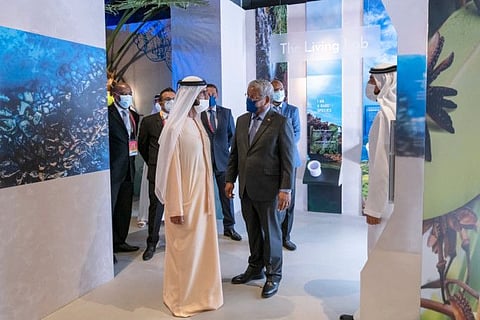 His Highness Sheikh Mohammed bin Rashid Al Maktoum, Vice-President and Prime Minister of the UAE and Ruler of Dubai, met Wavel Ramkalawan, the President of Seychelles, at the country’s pavilion in Expo 2020 Dubai today.