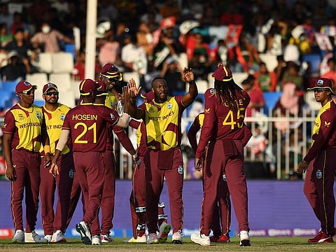 West Indies beat Bangladesh by 3 runs in their Super-12 clash in Sharjah today.