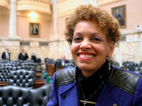Terri Hill, a Maryland state legislator who represents a district in the suburbs of Baltimore, in the Maryland House of Delegates in Annapolis.