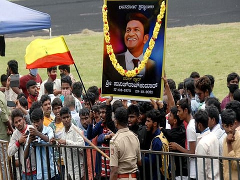 Photos: Kannada star Puneeth Rajkumar laid to rest with state honours