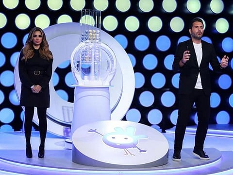 The weekly draw is streamed from its studio in the UAE