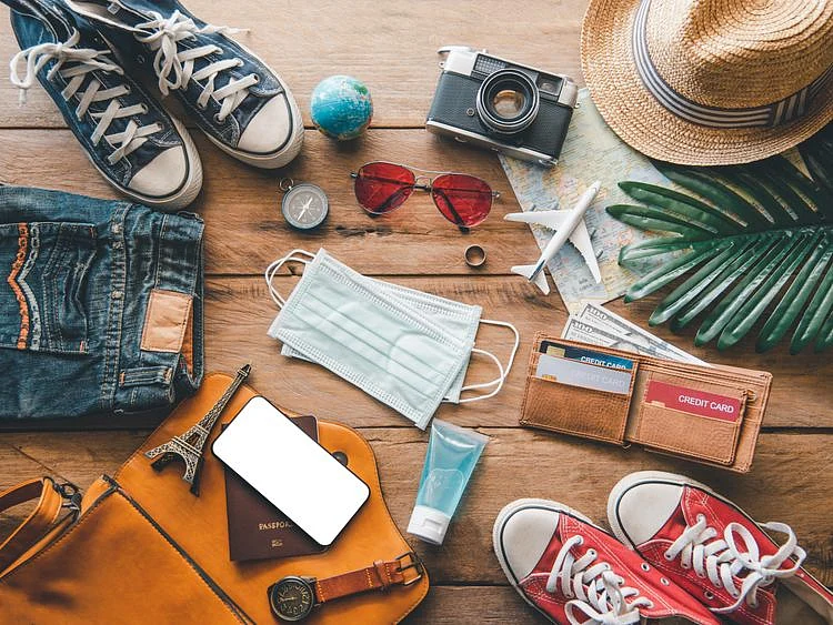 Travel packing stock image