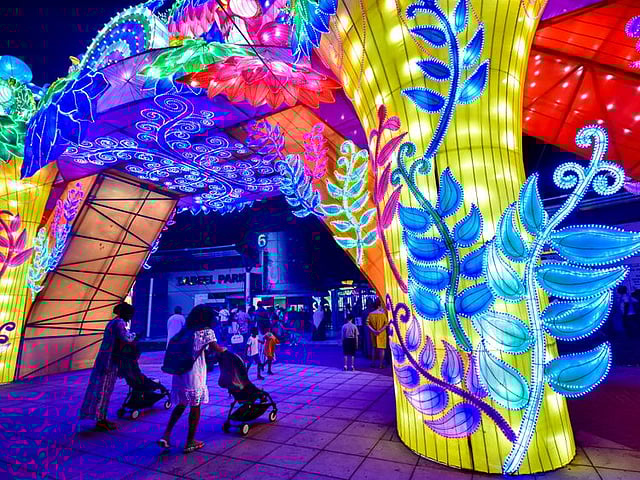 Dubai Garden Glow hosts over 500 nature-inspired installations, visual art illusions.