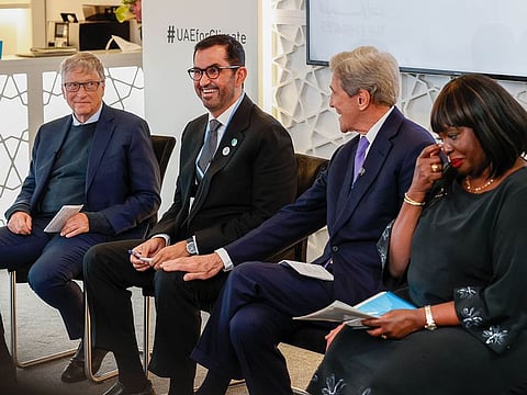 Dr Al Jaber with Bill Gates, John Kerry and Raychelle Omamo.