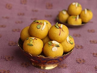Make Besan Ladoo for the festival of lights, Diwali