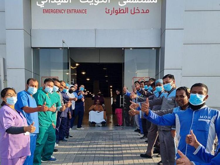 Hospital staff sends off last COVID-19 patient
