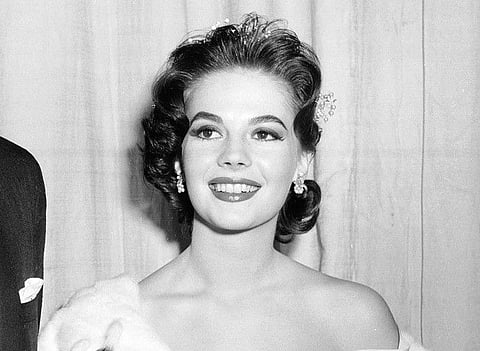Natalie Wood in Hollywood on March 27, 1957.