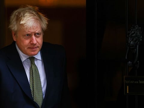 Boris Johnson, UK prime minister, outside 10 Downing Street in London on Oct. 22, 2020.