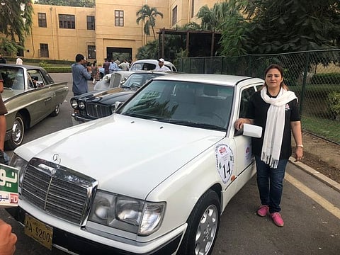 Fouzia Imad has joined the Karachi to Peshawar 11th Cross Country Classic Car Rally.