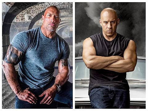 Dwayne Johnson and Vin Diesel.