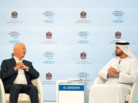 Mohammad Abdullah Al Gergawi, Minister of Cabinet Affairs, and Professor Klaus Schwab, founder and executive chairman of the World Economic Forum (WEF), stated that the UAE has a global mission to work and cooperate with governments, institutions and individuals worldwide to design a better future for humanity.