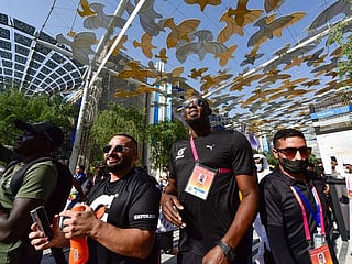 Olympic gold medalist Usain Bolt visits Expo 2020 Dubai