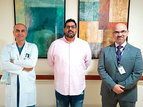 Patient at AZHD had a massive rare cancerous tumor which was removed by a team of specialized surgeons including Dr. Mahmoud Tabbal and Dr. Gokhan Cipe