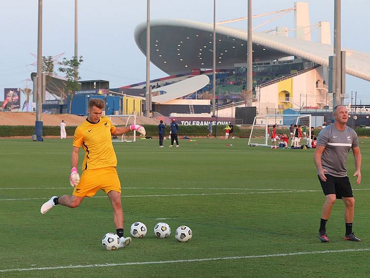 New Zealand's football team train at Abu Dhabi Cricket facilities